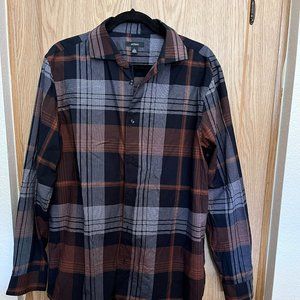 Alfani Men's Long Sleeve Button Down Shirt, Large